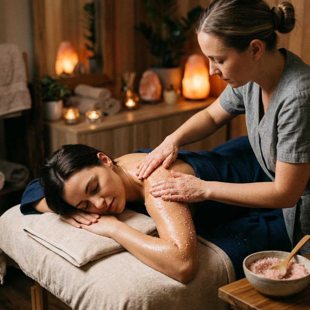 Salt scrub treatment